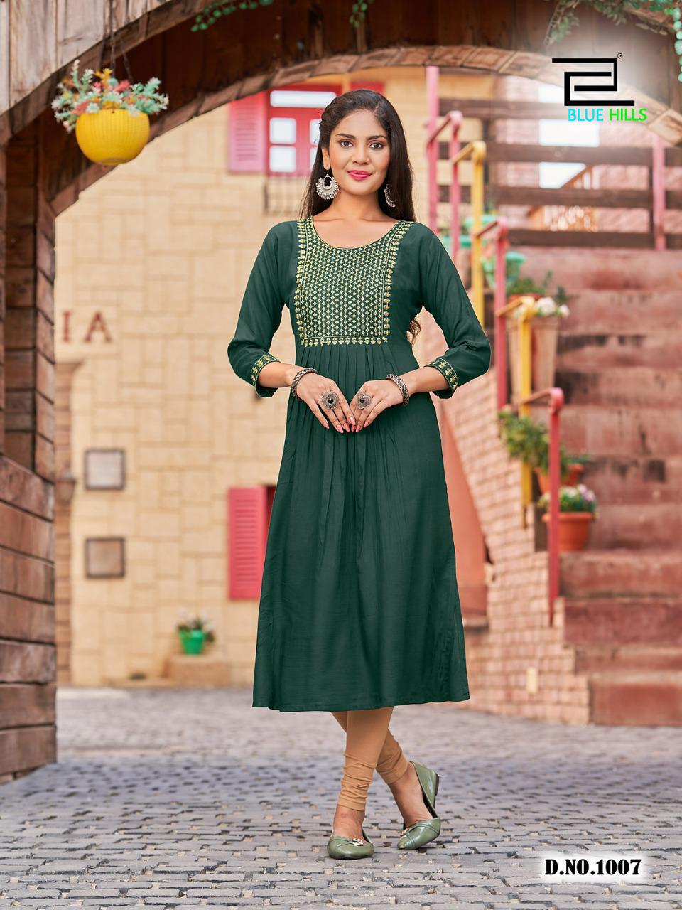 Blue Hills Classic Vol 15 Designer Ethnic Wear Wholesale Plus Size Kurtis
